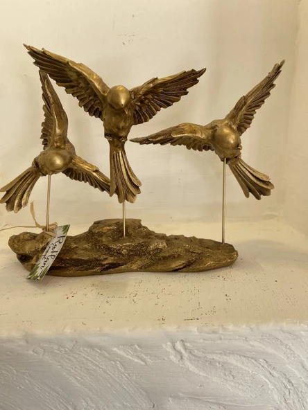 Kırlangıç Ebabil Kuşları Biblo Gold - Resim 7
