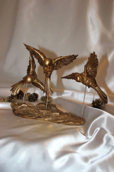Kırlangıç Ebabil Kuşları Biblo Gold ürün görseli 1