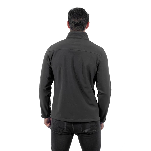Şensel, SoftShell Mont, Koyu Gri -91E632- Su İtici - Resim 4