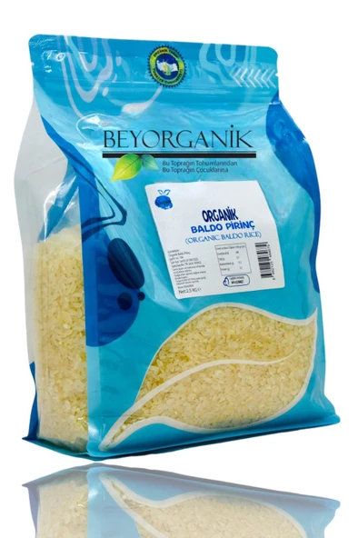 BEYORGANİK Organik Pirinç Baldo 2,5kg (PESTİSİT VE AFLATOKSİN ANALİZLİ) ürün görseli 1