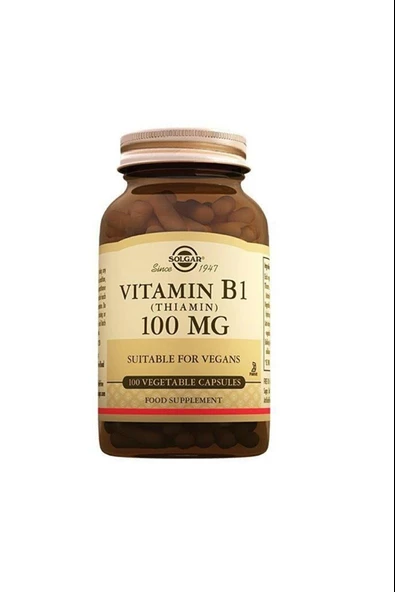 Solgar Vitamin B1 - Thiamin 100mg 100 Kapsül ürün görseli 1