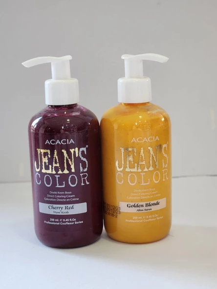 Jean's Color Vişne Kızılı- Altın Sarısı 250ml 2li set ürün görseli 1