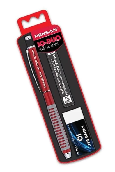 Iq-duo 0.7 Uçlu Kalem Seti 1 Paket Pensan Iq Duo Versatil Kalem Seti Silgi ve Uç Hediyeli Metal Mekanizmalı ürün görseli 1