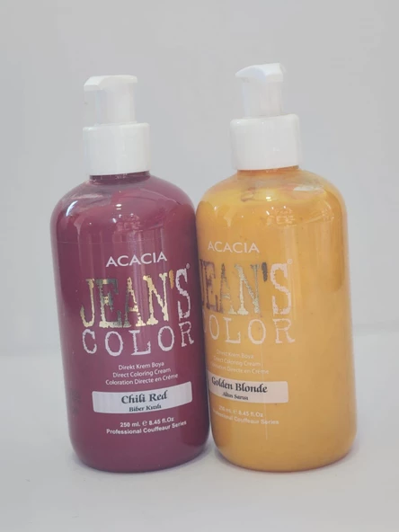 Jean's Color Biber Kızılı-Altın Sarısı 250 ml 2li set ürün görseli 1