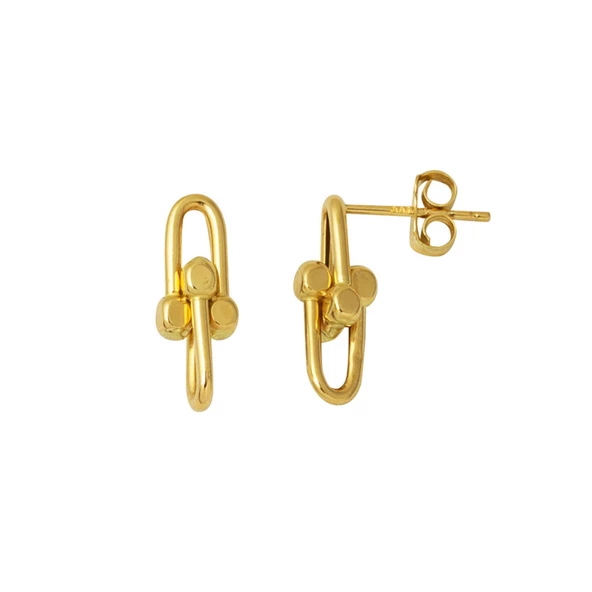 Tiffany 14 Ayar Sarı Altın Küpe ürün görseli 1