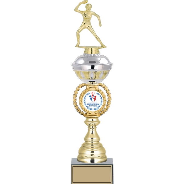 ODAK KUPA - Figürlü Kupalar - Masa Tenisi Kadın Figürlü Kupalar FG-066 C - 44 cm ürün görseli 1