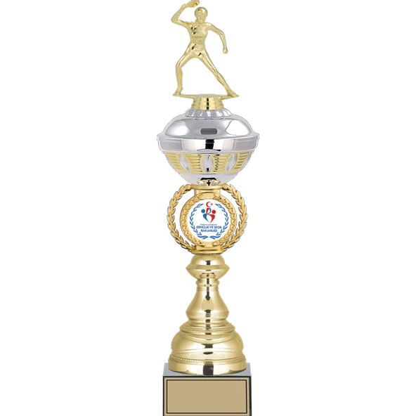 ODAK KUPA - Figürlü Kupalar - Masa Tenisi Kadın Figürlü Kupalar FG-066 A - 48 cm ürün görseli 1