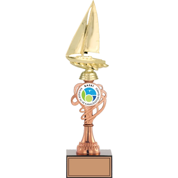 ODAK KUPA - Figürlü Kupalar - Yelken Figürlü Kupalar FG-034 C - 37 cm ürün görseli 1