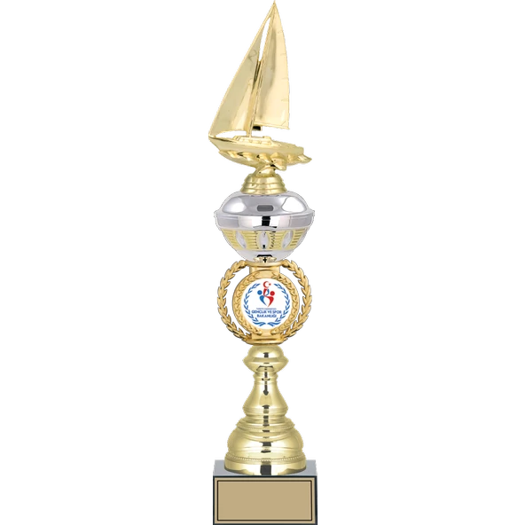 ODAK KUPA - Figürlü Kupalar - Yelken Figürlü Kupalar FG-066 B - 49 cm ürün görseli 1