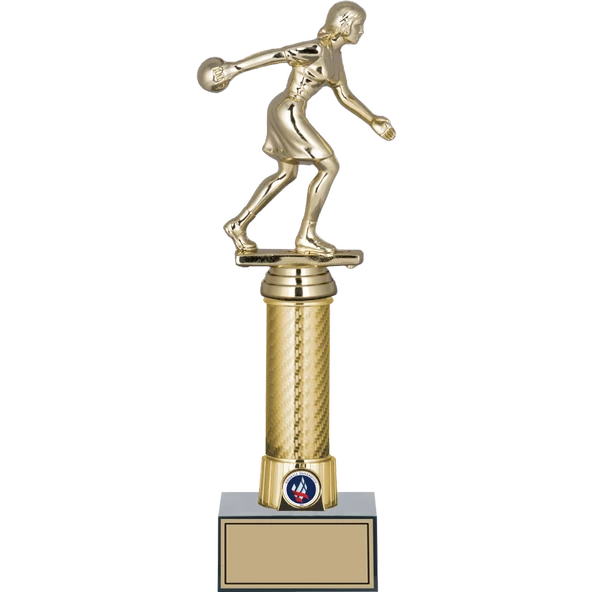 ODAK KUPA - Figürlü Kupalar - Bowling Kadın Figürlü Kupalar FG-008 B - 30 cm ürün görseli 1