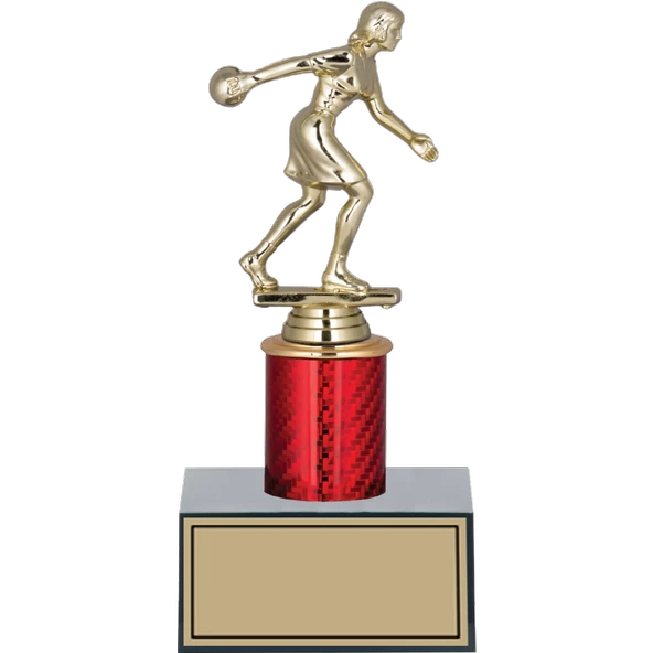ODAK KUPA - Figürlü Kupalar - Bowling Kadın Figürlü Kupalar FG-004 C - 22 cm ürün görseli 1