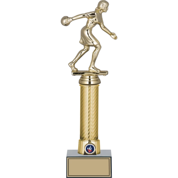 ODAK KUPA - Figürlü Kupalar - Bowling Kadın Figürlü Kupalar FG-008 A - 33 cm ürün görseli 1
