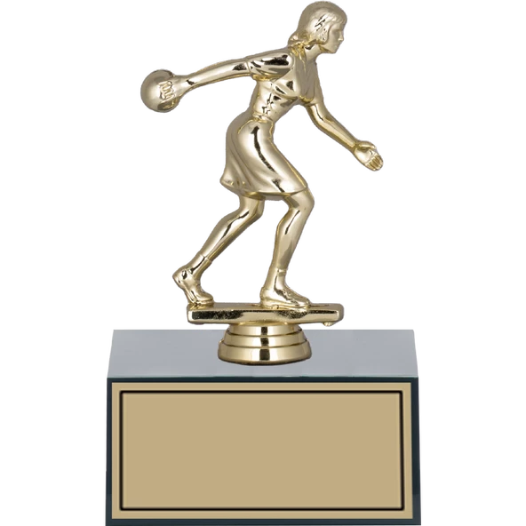 ODAK KUPA - Figürlü Kupalar - Bowling Kadın Figürlü Kupalar FG-001 C - 17 cm ürün görseli 1