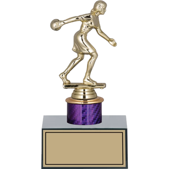 ODAK KUPA - Figürlü Kupalar - Bowling Kadın Figürlü Kupalar FG-002 C - 19 cm ürün görseli 1