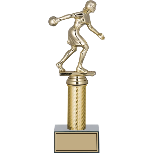 ODAK KUPA - Figürlü Kupalar - Bowling Kadın Figürlü Kupalar FG-007 B - 27 cm ürün görseli 1