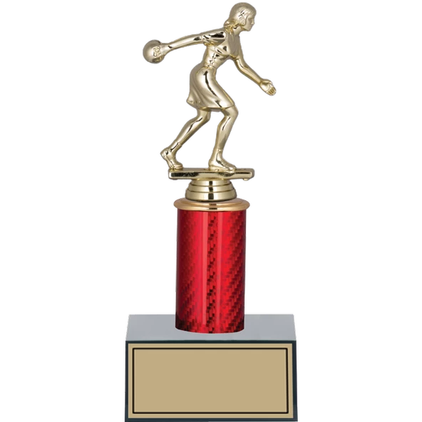 ODAK KUPA - Figürlü Kupalar - Bowling Kadın Figürlü Kupalar FG-004 B - 24 cm ürün görseli 1
