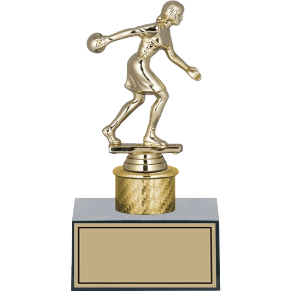 ODAK KUPA - Figürlü Kupalar - Bowling Kadın Figürlü Kupalar FG-001 B - 19 cm ürün görseli 1