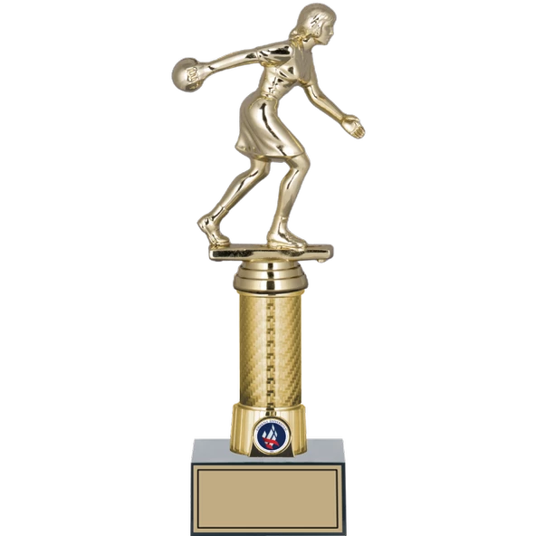 ODAK KUPA - Figürlü Kupalar - Bowling Kadın Figürlü Kupalar FG-008 C - 28 cm ürün görseli 1
