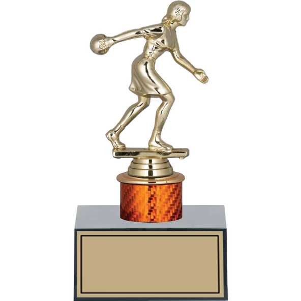 ODAK KUPA - Figürlü Kupalar - Bowling Kadın Figürlü Kupalar FG-003 C - 19 cm ürün görseli 1