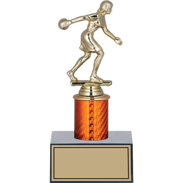 ODAK KUPA - Figürlü Kupalar - Bowling Kadın Figürlü Kupalar FG-003 B - 22 cm ürün görseli 1