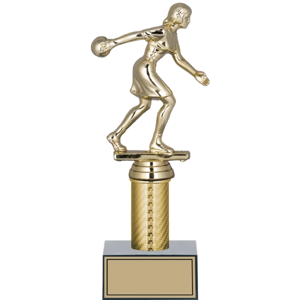 ODAK KUPA - Figürlü Kupalar - Bowling Kadın Figürlü Kupalar FG-007 C - 24 cm ürün görseli 1