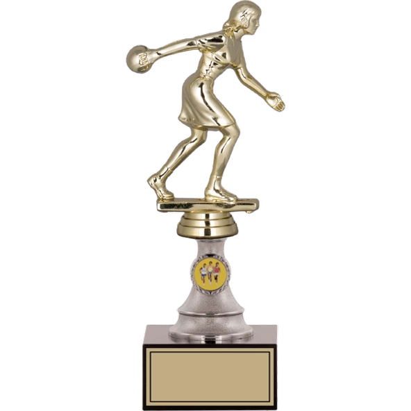 ODAK KUPA - Figürlü Kupalar - Bowling Kadın Figürlü Kupalar FG-010 C - 25 cm ürün görseli 1