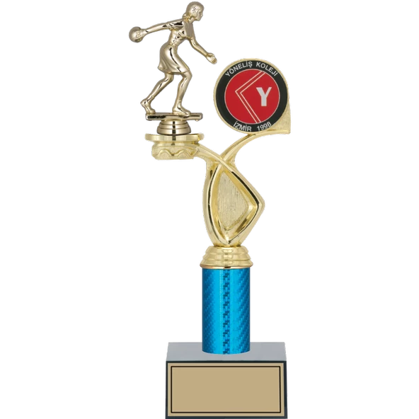ODAK KUPA - Figürlü Kupalar - Bowling Kadın Figürlü Kupalar FG-017 C - 34 cm ürün görseli 1