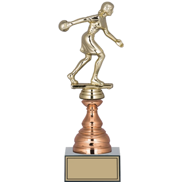 ODAK KUPA - Figürlü Kupalar - Bowling Kadın Figürlü Kupalar FG-024 C - 28 cm ürün görseli 1