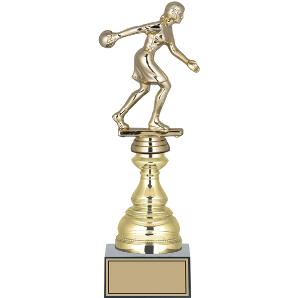 ODAK KUPA - Figürlü Kupalar - Bowling Kadın Figürlü Kupalar FG-023 B - 29 cm ürün görseli 1