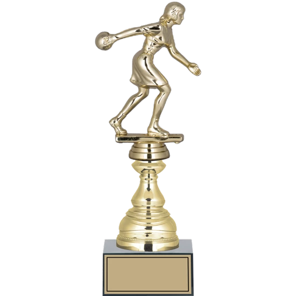 ODAK KUPA - Figürlü Kupalar - Bowling Kadın Figürlü Kupalar FG-023 C - 28 cm ürün görseli 1