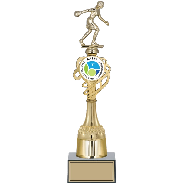 ODAK KUPA - Figürlü Kupalar - Bowling Kadın Figürlü Kupalar FG-033 B - 39 cm ürün görseli 1