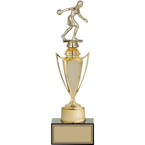 ODAK KUPA - Figürlü Kupalar - Bowling Kadın Figürlü Kupalar FG-040 C - 32 cm ürün görseli 1