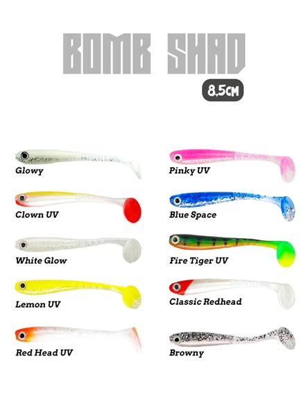 Fujin Bomb Shad 85mm Silikon Balık - Resim 2