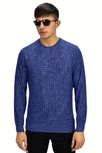 Erkek Spor Sıfır Yaka Sweatshirt R2264 BGL-ST03186 ürün görseli 1