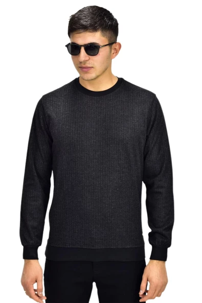 Erkek Spor Sıfır Yaka Sweatshirt R2270 BGL-ST03187 ürün görseli 1
