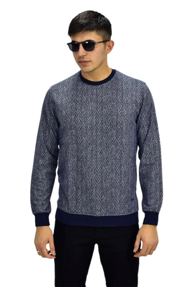 Erkek Spor Sıfır Yaka Sweatshirt R2266 BGL-ST03183 ürün görseli 1
