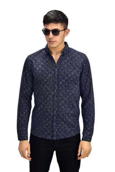 Erkek Spor Jakarlı Uzun Kol Gömlek R6520 BGL-ST03204 ürün görseli 1