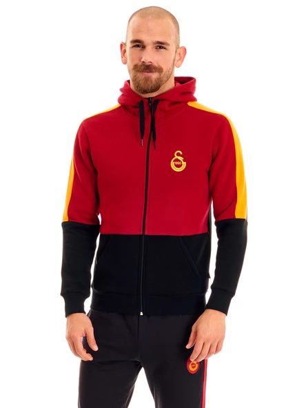 Galatasaray Orijinal Kapüşonlu Sweat Fermuarlı Gs Sweat ürün görseli 1