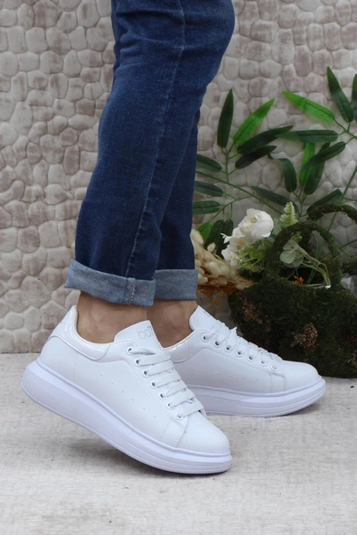 Fort B-150 Beyaz Rahat Kalın Taban Sneaker Erkek Spor Ayakkabı ürün görseli 1
