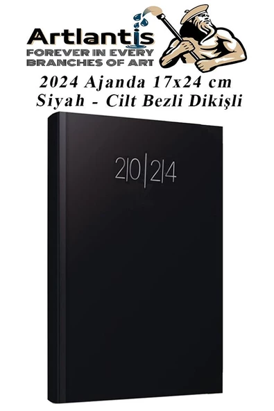 2024 Ajanda 17X24 cm Çizgili Cilt Bezli Dikişli 1 Adet Günlük Planlayıcı Cilt Bezi Ciltli Ajanda 2024 Ofis Okul Büro ürün görseli 1