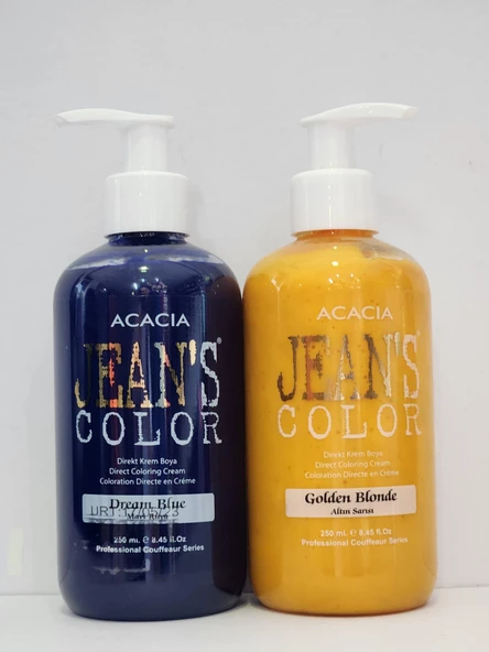 Jean's Color Mavi Rüya-Altın Sarısı 250ml 2li Set ürün görseli 1