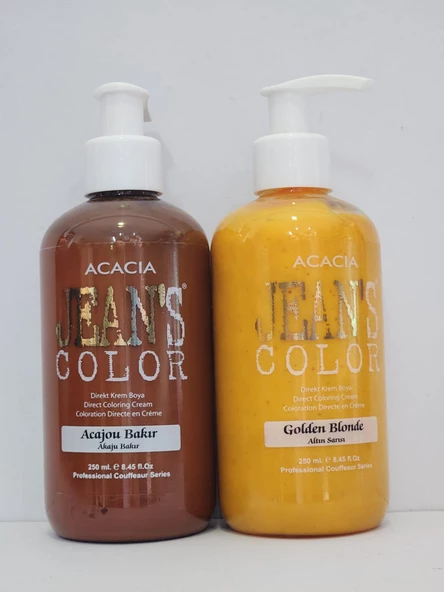 Jean's Color Akaju Bakır-Altın Sarısı 250 ml 2li Set ürün görseli 1