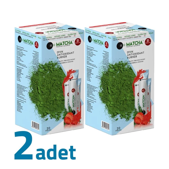 Matcha Premium Japanese Maça Çayı Orijinal Bandrollu Çilekli 20Ad X 2Kutu ürün görseli 1