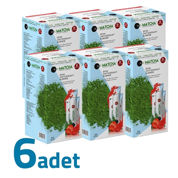 Matcha Premium Japanese Maça Çayı Çilekli Orijinal Bandrollu 20Ad X 6Kutu ürün görseli 1