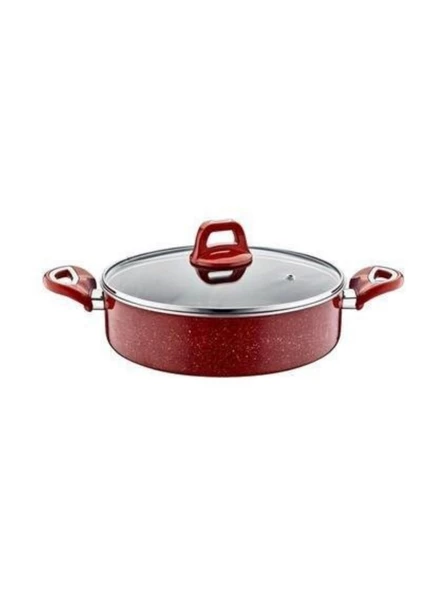 Kahramanlar KAH4304 Kiremit Renk Kısa Teflon Tencere 28 cm ürün görseli 1
