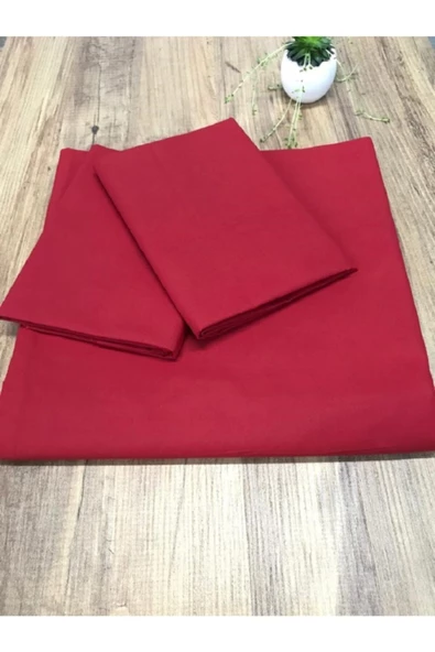 Kırmızı Çift Kişilik Çarşaf Takımı 240x260 ürün görseli 1