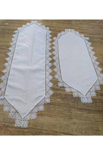 Osmanlı Iğne Oyası 2 Parça Runner ürün görseli 1