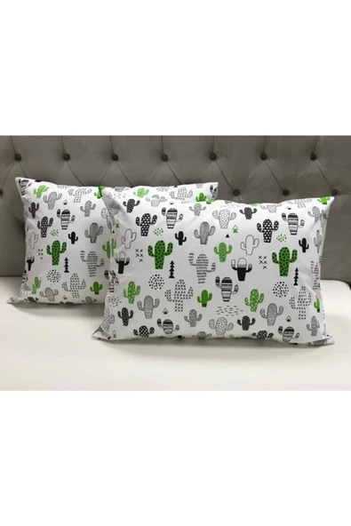 Green Cactus 2’li Yastık Kılıfı 50&70 ürün görseli 1