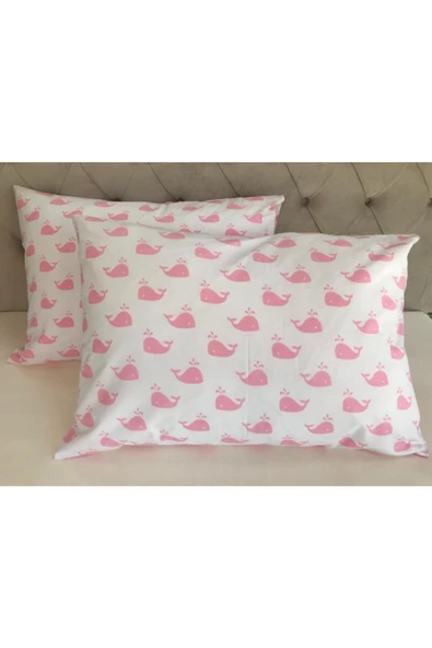 Pembe Balina 2’li Yastık Kılıfı 50&70 ürün görseli 1