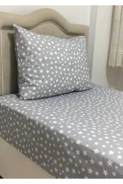 Fırça Desenli Tek Kişilik Çarşaf Takımı ürün görseli 1